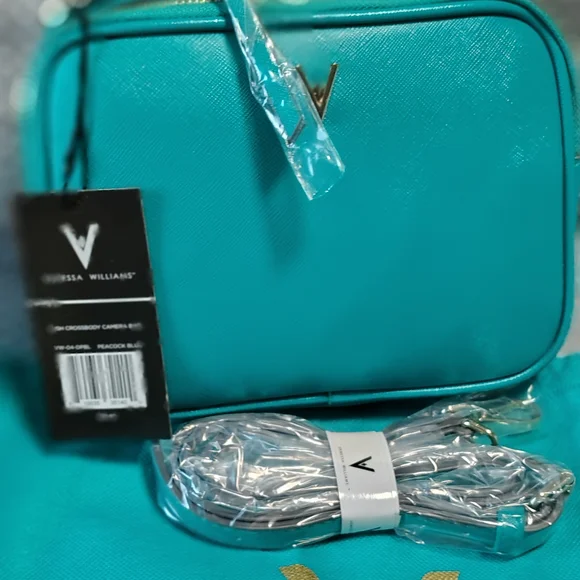 NWT Vanessa Williams Teal Crossbody Bag - Picture 2 of 5